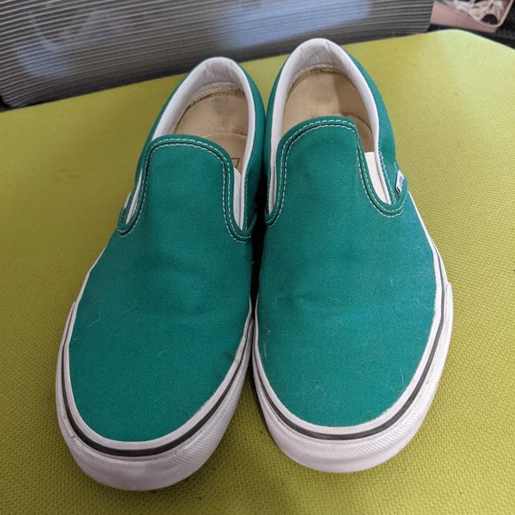 Vans Other - Green Slip On Vans - Unisex - Men's 8, Women's 9.5